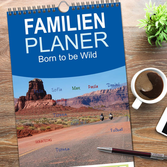 Born to be Wild - Mit der Harley durch den Südwesten der USA (CALVENDO Familienplaner 2026)