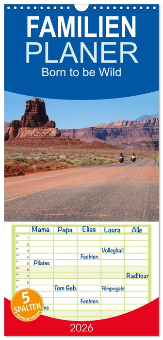 Born to be Wild - Mit der Harley durch den Südwesten der USA (CALVENDO Familienplaner 2026)