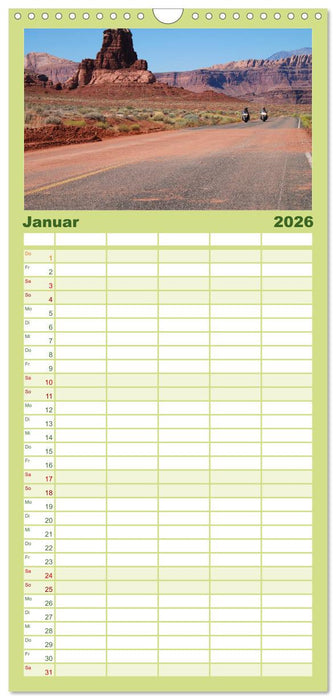 Born to be Wild - Mit der Harley durch den Südwesten der USA (CALVENDO Familienplaner 2026)