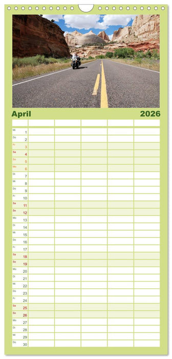 Born to be Wild - Mit der Harley durch den Südwesten der USA (CALVENDO Familienplaner 2026)