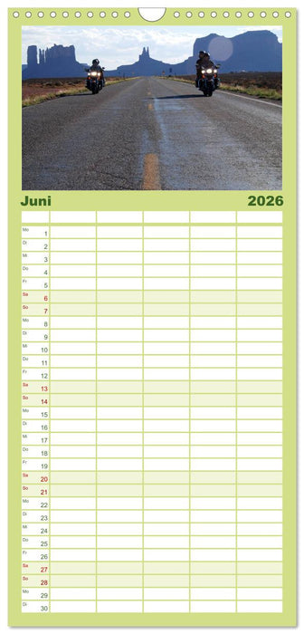 Born to be Wild - Mit der Harley durch den Südwesten der USA (CALVENDO Familienplaner 2026)