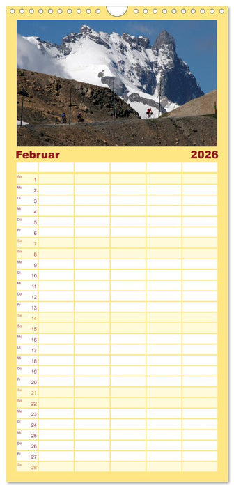 Alpenpässe auf dem Rennrad Vol. 1 (CALVENDO Familienplaner 2026)