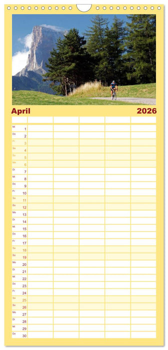 Alpenpässe auf dem Rennrad Vol. 1 (CALVENDO Familienplaner 2026)