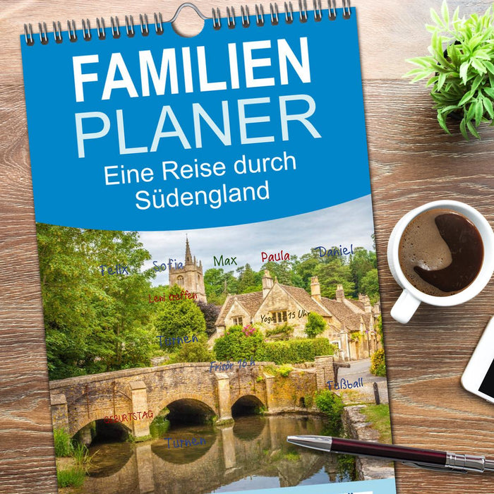 Eine Reise durch Südengland (CALVENDO Familienplaner 2026)
