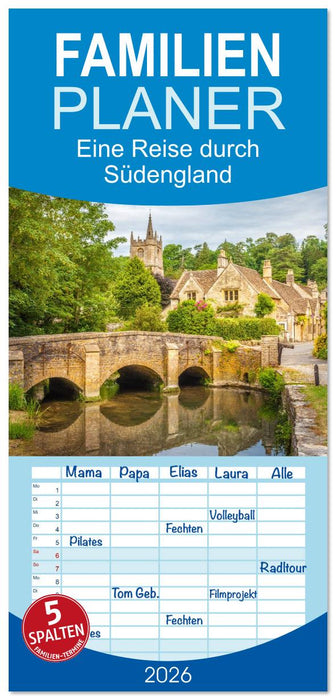 Eine Reise durch Südengland (CALVENDO Familienplaner 2026)