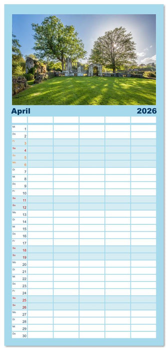 Eine Reise durch Südengland (CALVENDO Familienplaner 2026)