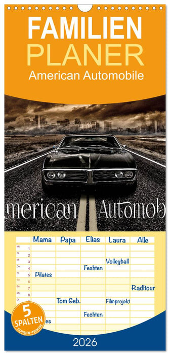 American Automobile (CALVENDO Familienplaner 2026)