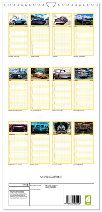 American Automobile (CALVENDO Familienplaner 2026)