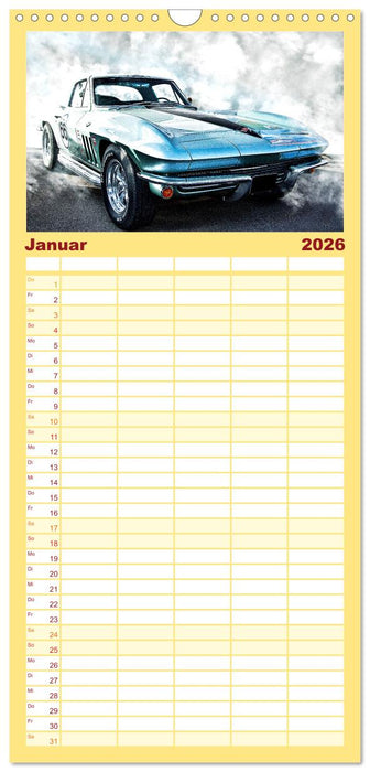American Automobile (CALVENDO Familienplaner 2026)
