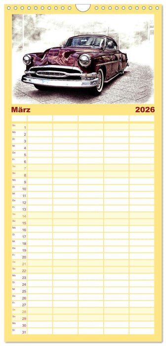 American Automobile (CALVENDO Familienplaner 2026)