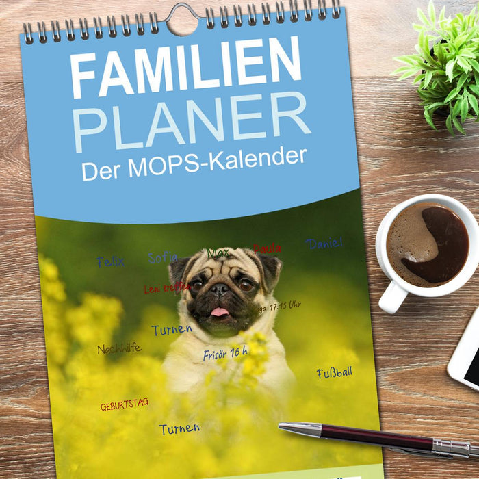 Der MOPS-Kalender (CALVENDO Familienplaner 2026)