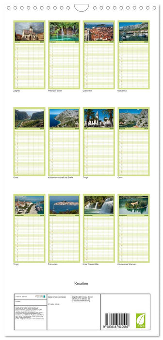 Kroatien (CALVENDO Familienplaner 2026)