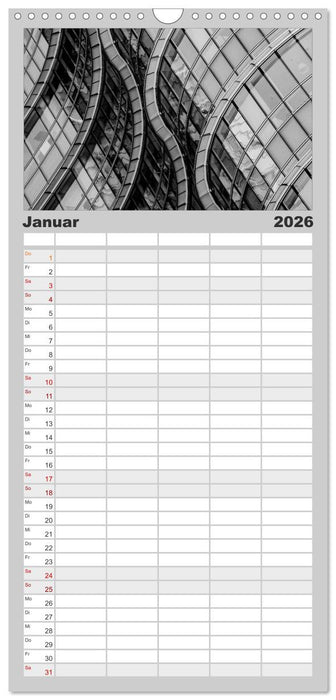 Architektur - Fassaden im Detail 2026 (CALVENDO Familienplaner 2026)