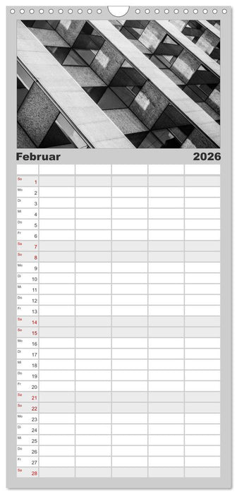 Architektur - Fassaden im Detail 2026 (CALVENDO Familienplaner 2026)