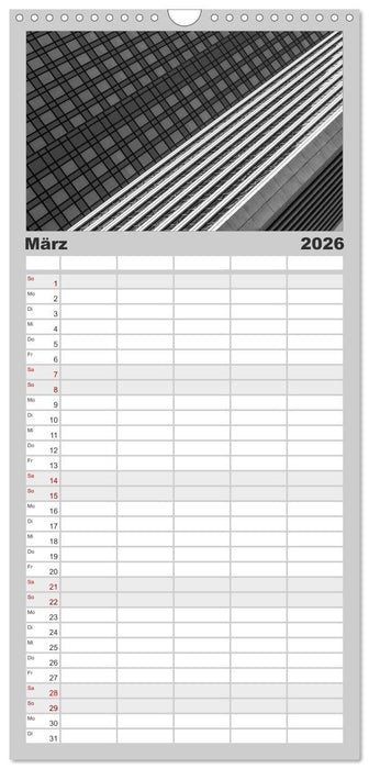 Architektur - Fassaden im Detail 2026 (CALVENDO Familienplaner 2026)