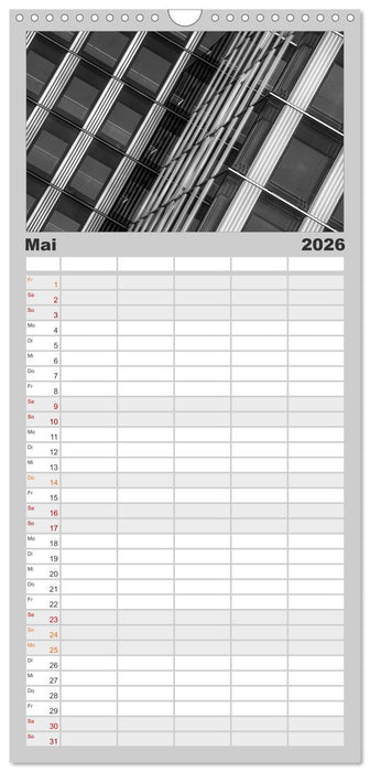 Architektur - Fassaden im Detail 2026 (CALVENDO Familienplaner 2026)
