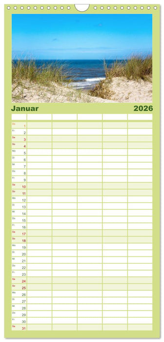 Dänemarks Nordseeküste (CALVENDO Familienplaner 2026)