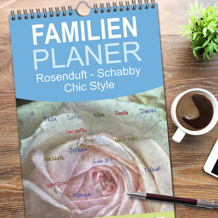 Rosenduft Shabby Chic Style (CALVENDO Familienplaner 2026)