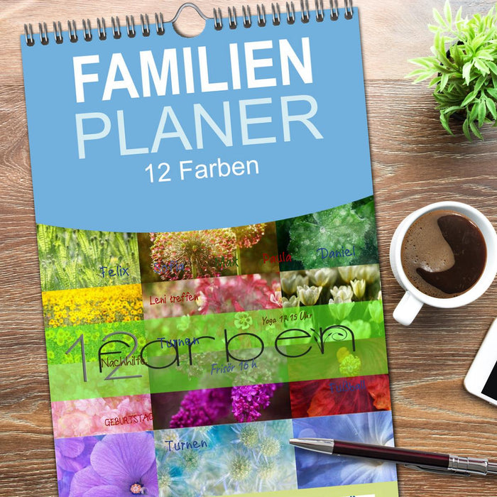 12 Farben Kunst und Küche (CALVENDO Familienplaner 2026)