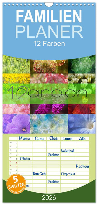 12 Farben Kunst und Küche (CALVENDO Familienplaner 2026)