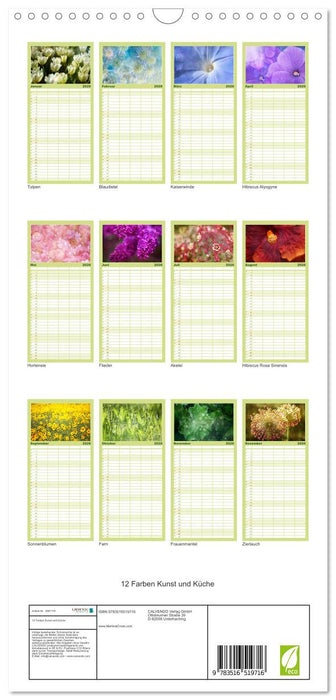 12 Farben Kunst und Küche (CALVENDO Familienplaner 2026)
