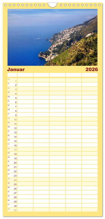 Amalfiküste und Capri (CALVENDO Familienplaner 2026)