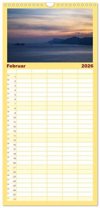 Amalfiküste und Capri (CALVENDO Familienplaner 2026)