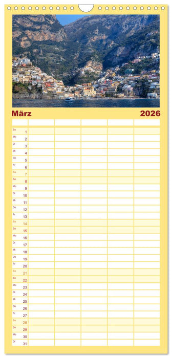 Amalfiküste und Capri (CALVENDO Familienplaner 2026)