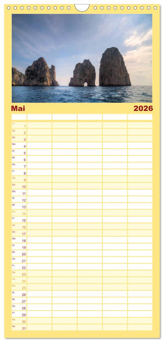 Amalfiküste und Capri (CALVENDO Familienplaner 2026)