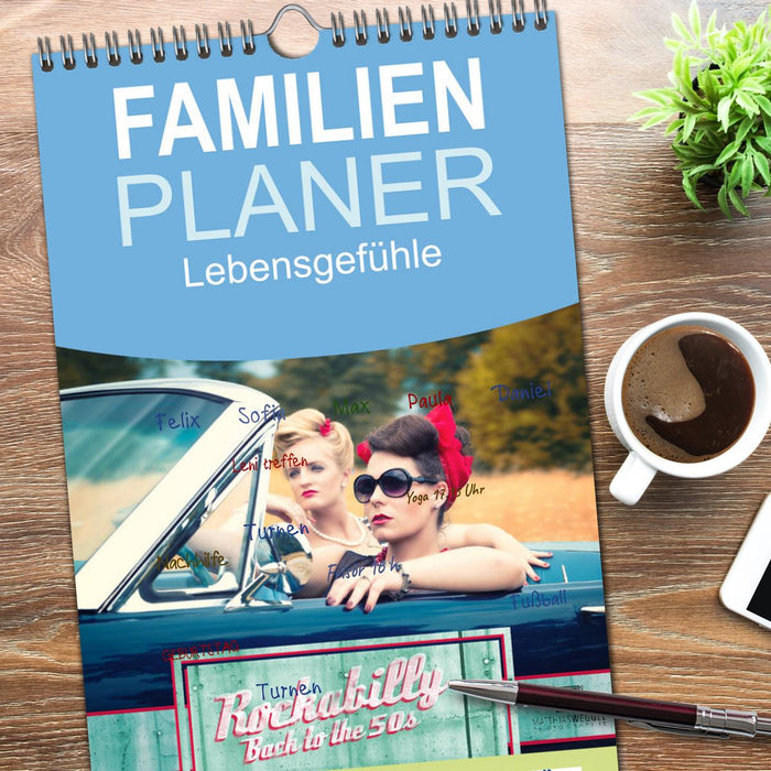 Rockabilly - Back to the 50s (CALVENDO Familienplaner 2026)