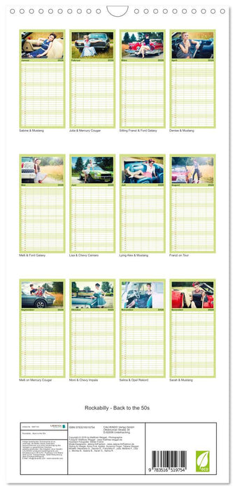 Rockabilly - Back to the 50s (CALVENDO Familienplaner 2026)