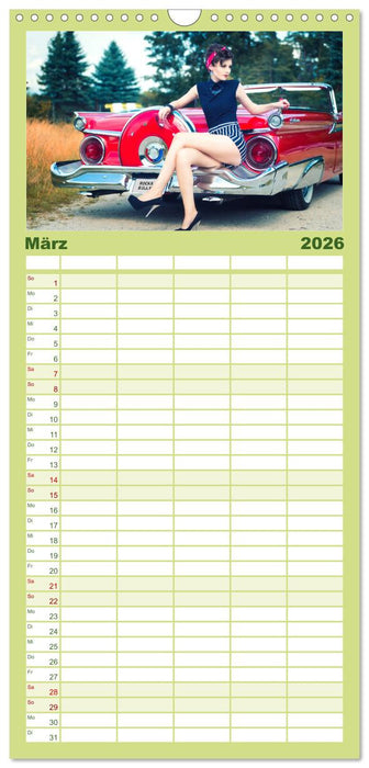 Rockabilly - Back to the 50s (CALVENDO Familienplaner 2026)