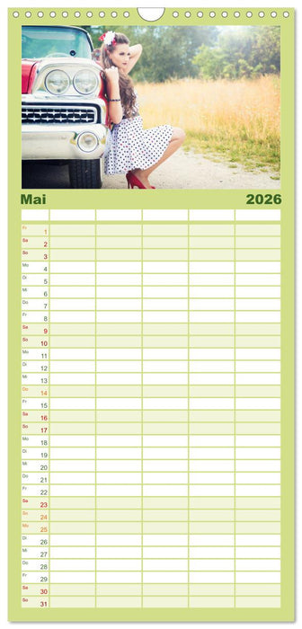 Rockabilly - Back to the 50s (CALVENDO Familienplaner 2026)