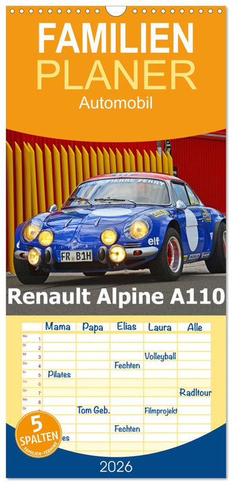 Renault Alpine A110 (CALVENDO Familienplaner 2026)