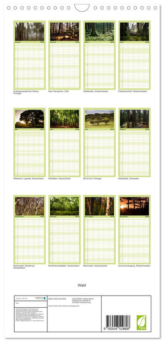 Wald (CALVENDO Familienplaner 2026)