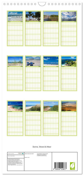 Sonne, Strand & Meer (CALVENDO Familienplaner 2026)