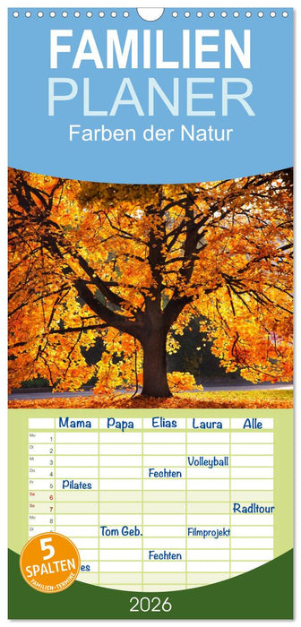 Farben der Natur (CALVENDO Familienplaner 2026)