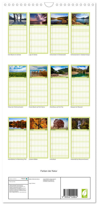 Farben der Natur (CALVENDO Familienplaner 2026)