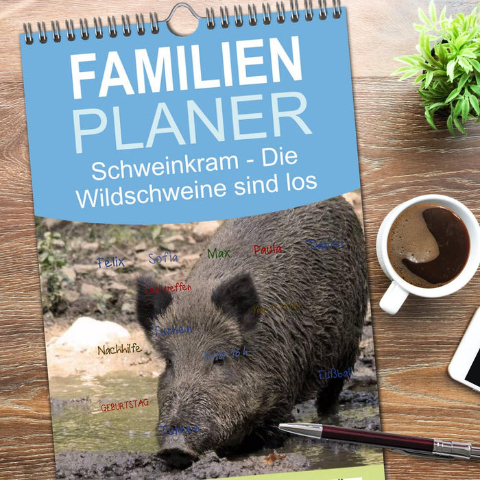 Schweinkram - Die Wildschweine sind los (CALVENDO Familienplaner 2026)