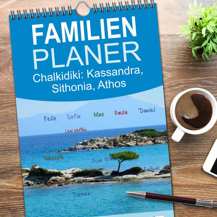 Chalkidiki: Kassandra, Sithonia, Athos (CALVENDO Familienplaner 2026)