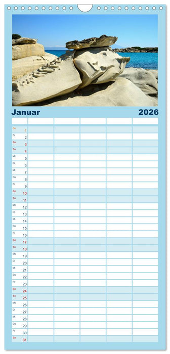 Chalkidiki: Kassandra, Sithonia, Athos (CALVENDO Familienplaner 2026)