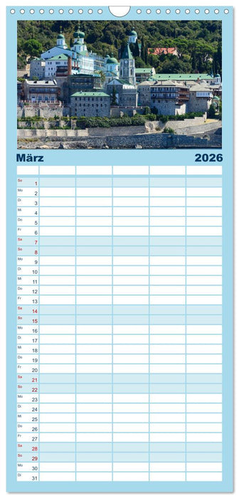 Chalkidiki: Kassandra, Sithonia, Athos (CALVENDO Familienplaner 2026)