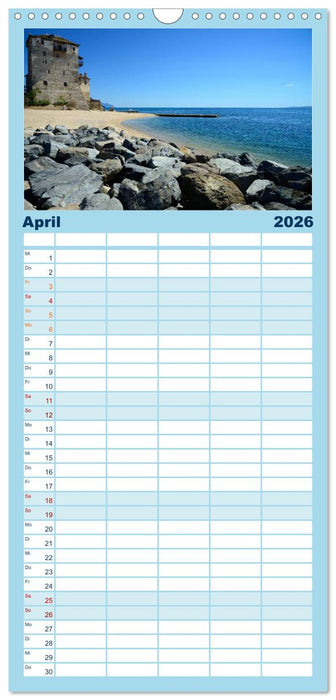 Chalkidiki: Kassandra, Sithonia, Athos (CALVENDO Familienplaner 2026)