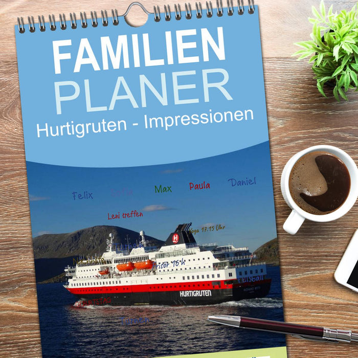 Impressionen von Norwegen entlang der Hurtigruten (CALVENDO Familienplaner 2026)