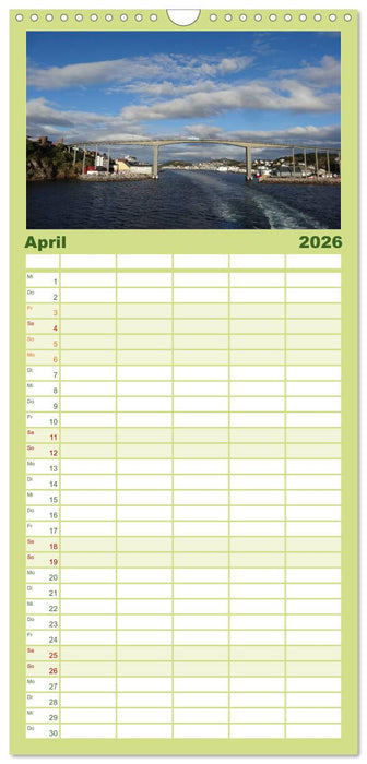 Impressionen von Norwegen entlang der Hurtigruten (CALVENDO Familienplaner 2026)