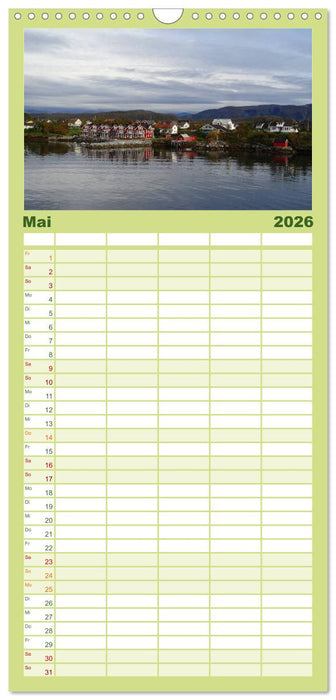 Impressionen von Norwegen entlang der Hurtigruten (CALVENDO Familienplaner 2026)