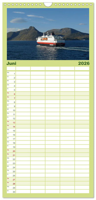 Impressionen von Norwegen entlang der Hurtigruten (CALVENDO Familienplaner 2026)