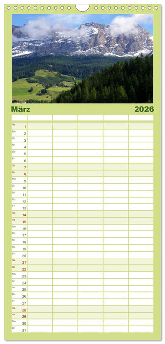 Südtirol 2026 (CALVENDO Familienplaner 2026)