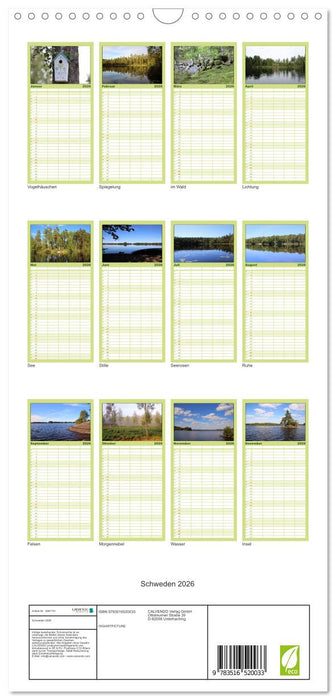 Schweden 2026 (CALVENDO Familienplaner 2026)