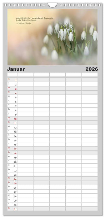 Mit guten Gedanken durch das Jahr (CALVENDO Familienplaner 2026)